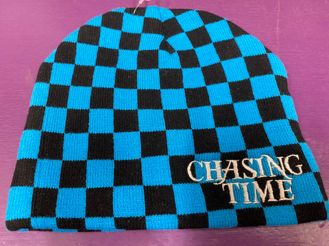 Chasing Time Blue/Black Checkered Beanie