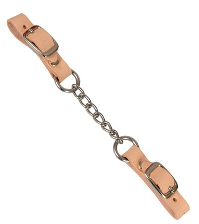 Leather Curb Strap with Chain