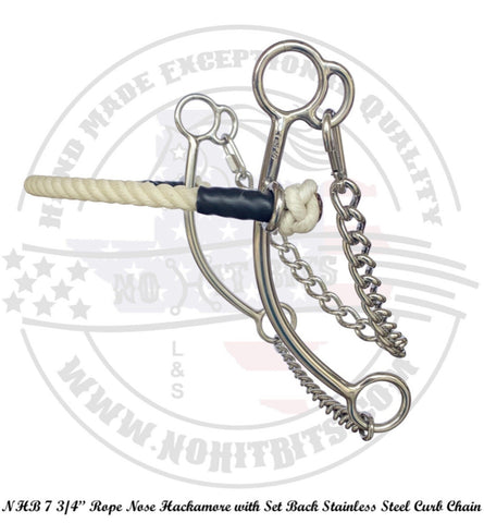 NHB 7 3/4" Rope Nose Hackamore